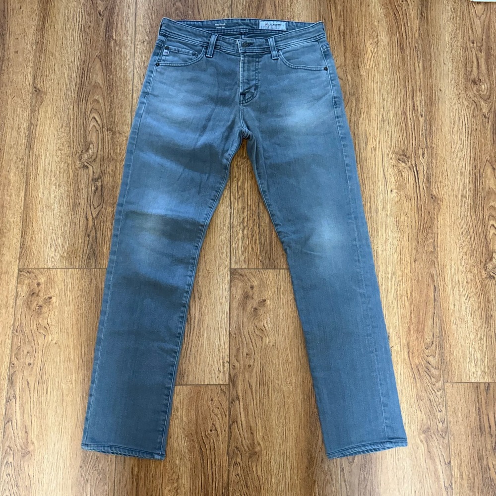 AG Adriano Goldschmied The Tellis Modern‎ Slim Jeans Gray Wash Mens 32x30 grunge